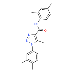 ChemSpider 2D Image | N-(2,4-Dimethylphenyl)-1-(3,4-dimethylphenyl)-5-methyl-1H-1,2,3-triazole-4-carboxamide | C20H22N4O