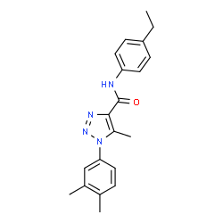 ChemSpider 2D Image | 1-(3,4-Dimethylphenyl)-N-(4-ethylphenyl)-5-methyl-1H-1,2,3-triazole-4-carboxamide | C20H22N4O