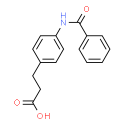 ChemSpider 2D Image | 3-[4-(Benzoylamino)phenyl]propanoic acid | C16H15NO3