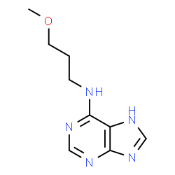 ChemSpider 2D Image | N-(3-Methoxypropyl)-7H-purin-6-amine | C9H13N5O