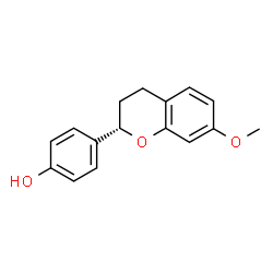 ChemSpider 2D Image | 4-[(2S)-7-Methoxy-3,4-dihydro-2H-chromen-2-yl]phenol | C16H16O3