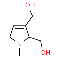 ChemSpider 2D Image | (1-Methyl-2,5-dihydro-1H-pyrrole-2,3-diyl)dimethanol | C7H13NO2