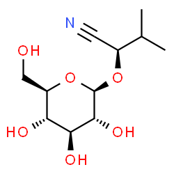 ChemSpider 2D Image | (2R)-2-(beta-D-Glucopyranosyloxy)-3-methylbutanenitrile | C11H19NO6