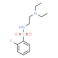 ChemSpider 2D Image | N-[2-(Diethylamino)ethyl]-2-fluorobenzenesulfonamide | C12H19FN2O2S