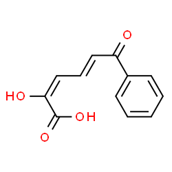 ChemSpider 2D Image | (2E,4E)-2-Hydroxy-6-oxo-6-phenyl-2,4-hexadienoic acid | C12H10O4
