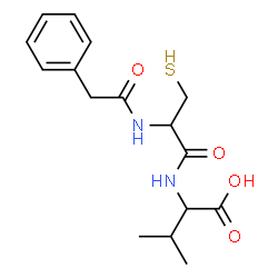 ChemSpider 2D Image | N-(Phenylacetyl)cysteinylvaline | C16H22N2O4S