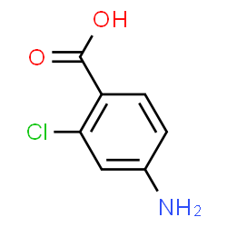 ChemSpider 2D Image | 4-Amino-2-chlorobenzoic acid | C7H6ClNO2