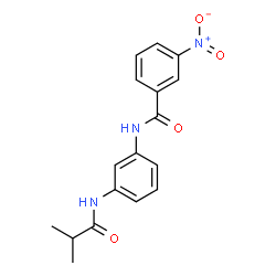 ChemSpider 2D Image | N-[3-(Isobutyrylamino)phenyl]-3-nitrobenzamide | C17H17N3O4