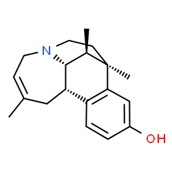 ChemSpider 2D Image | (1R,9S,16S,17R)-1,7,16-Trimethyl-4-azatetracyclo[7.6.2.0~4,17~.0~10,15~]heptadeca-6,10,12,14-tetraen-13-ol | C19H25NO