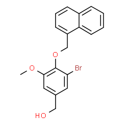 ChemSpider 2D Image | [3-Bromo-5-methoxy-4-(1-naphthylmethoxy)phenyl]methanol | C19H17BrO3