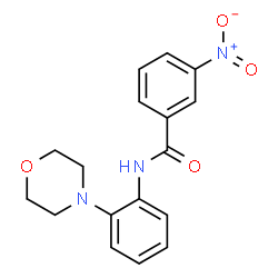 ChemSpider 2D Image | N-[2-(4-Morpholinyl)phenyl]-3-nitrobenzamide | C17H17N3O4