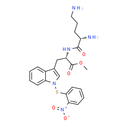 ChemSpider 2D Image | Methyl L-ornithyl-1-[(2-nitrophenyl)sulfanyl]-L-tryptophanate | C23H27N5O5S