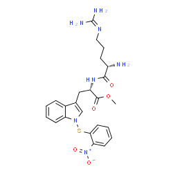 ChemSpider 2D Image | Methyl N~5~-(diaminomethylene)-L-ornithyl-1-[(2-nitrophenyl)sulfanyl]-L-tryptophanate | C24H29N7O5S