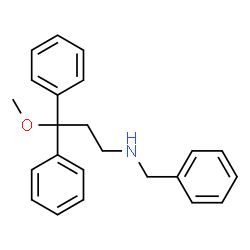 ChemSpider 2D Image | N-Benzyl-3-methoxy-3,3-diphenyl-1-propanamine | C23H25NO
