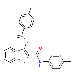 ChemSpider 2D Image | 3-[(4-Methylbenzoyl)amino]-N-(4-methylphenyl)-1-benzofuran-2-carboxamide | C24H20N2O3