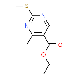 ChemSpider 2D Image | Ethyl 4-methyl-2-(methylthio)pyrimidine-5-carboxylate | C9H12N2O2S
