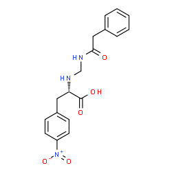 ChemSpider 2D Image | 4-Nitro-N-{[(phenylacetyl)amino]methyl}-L-phenylalanine | C18H19N3O5