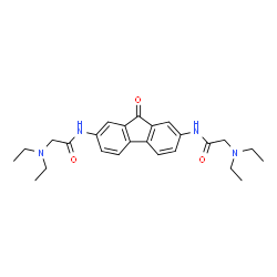 ChemSpider 2D Image | 2,7-bis((diethylamino)acetamido)fluoren-9-one | C25H32N4O3