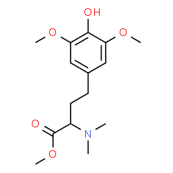 ChemSpider 2D Image | Methyl 2-(dimethylamino)-4-(4-hydroxy-3,5-dimethoxyphenyl)butanoate | C15H23NO5