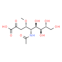 ChemSpider 2D Image | (4S,5S,6R,7S,8R)-5-Acetamido-6,7,8,9-tetrahydroxy-4-methoxy-2-oxononanoic acid | C12H21NO9
