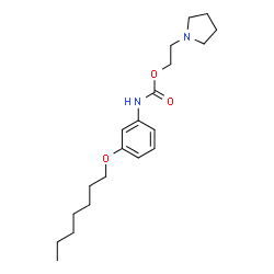 ChemSpider 2D Image | 2-(1-Pyrrolidinyl)ethyl [3-(heptyloxy)phenyl]carbamate | C20H32N2O3