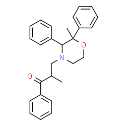 ChemSpider 2D Image | 2-Methyl-3-(2-methyl-2,3-diphenyl-4-morpholinyl)-1-phenyl-1-propanone | C27H29NO2