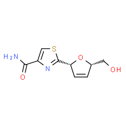 ChemSpider 2D Image | 2-[(2R,5S)-5-(Hydroxymethyl)-2,5-dihydro-2-furanyl]-1,3-thiazole-4-carboxamide | C9H10N2O3S