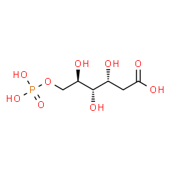ChemSpider 2D Image | 2-Deoxy-6-O-phosphono-D-arabino-hexonic acid | C6H13O9P