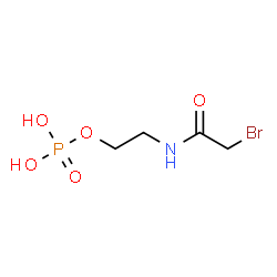 ChemSpider 2D Image | 2-[(Bromoacetyl)amino]ethyl dihydrogen phosphate | C4H9BrNO5P