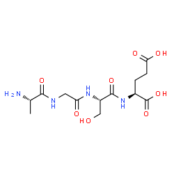 ChemSpider 2D Image | Ala-gly-ser-glu | C13H22N4O8