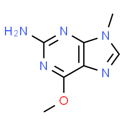 ChemSpider 2D Image | 6-Methoxy-9-methyl-9H-purin-2-amine | C7H9N5O