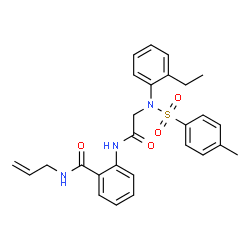 ChemSpider 2D Image | N-Allyl-2-({N-(2-ethylphenyl)-N-[(4-methylphenyl)sulfonyl]glycyl}amino)benzamide | C27H29N3O4S