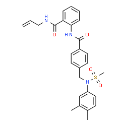 ChemSpider 2D Image | N-Allyl-2-[(4-{[(3,4-dimethylphenyl)(methylsulfonyl)amino]methyl}benzoyl)amino]benzamide | C27H29N3O4S