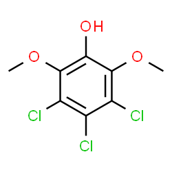 ChemSpider 2D Image | 2,6-DIMETHOXY-3,4,5-TRICHLOROPHENOL | C8H7Cl3O3