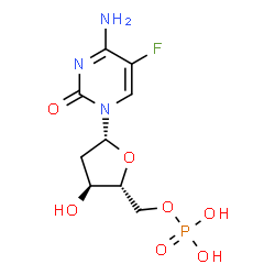 ChemSpider 2D Image | 5-fluoro-2'-deoxy-cytidine-5'-monophosphate | C9H13FN3O7P