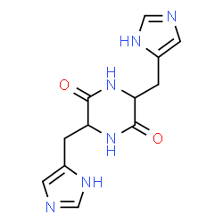ChemSpider 2D Image | 3,6-Bis(1H-imidazol-4-ylmethyl)piperazine-2,5-dione | C12H14N6O2