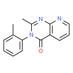 ChemSpider 2D Image | 2-Methyl-3-(2-methylphenyl)pyrido[2,3-d]pyrimidin-4(3H)-one | C15H13N3O