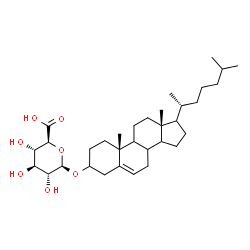 ChemSpider 2D Image | (8xi,9xi,14xi,17xi)-Cholest-5-en-3-yl beta-D-glucopyranosiduronic acid | C33H54O7