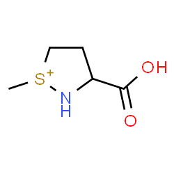ChemSpider 2D Image | 3-Carboxy-1-methyl-1,2-thiazolidin-1-ium | C5H10NO2S