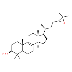 ChemSpider 2D Image | (3beta,5xi)-24,25-Epoxylanost-8-en-3-ol | C30H50O2