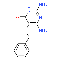 ChemSpider 2D Image | 2,6-Diamino-5-(benzylamino)-4(1H)-pyrimidinone | C11H13N5O