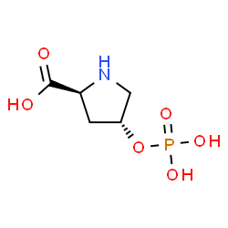 ChemSpider 2D Image | (4R)-4-(Phosphonooxy)-L-proline | C5H10NO6P