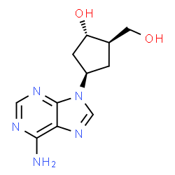 ChemSpider 2D Image | (1S,2R,4R)-4-(6-Amino-9H-purin-9-yl)-2-(hydroxymethyl)cyclopentanol | C11H15N5O2