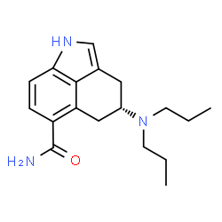 ChemSpider 2D Image | (4R)-4-(Dipropylamino)-1,3,4,5-tetrahydrobenzo[cd]indole-6-carboxamide | C18H25N3O