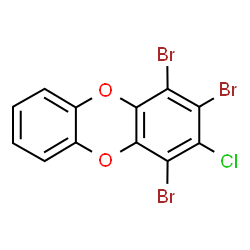 ChemSpider 2D Image | 1,2,4-Tribromo-3-chlorooxanthrene | C12H4Br3ClO2