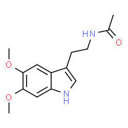 ChemSpider 2D Image | N-[2-(5,6-Dimethoxy-1H-indol-3-yl)ethyl]acetamide | C14H18N2O3