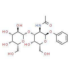 ChemSpider 2D Image | Phenyl 2-acetamido-2-deoxy-3-O-beta-D-galactopyranosyl-alpha-D-galactopyranoside | C20H29NO11