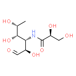 ChemSpider 2D Image | 3,6-Dideoxy-3-{[(2S)-2,3-dihydroxypropanoyl]amino}-D-glucose | C9H17NO7