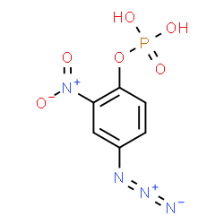 ChemSpider 2D Image | 4-Azido-2-nitrophenyl dihydrogen phosphate | C6H5N4O6P