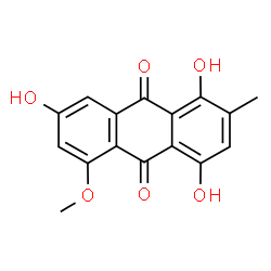 ChemSpider 2D Image | 1,4,7-Trihydroxy-5-methoxy-2-methyl-9,10-anthraquinone | C16H12O6